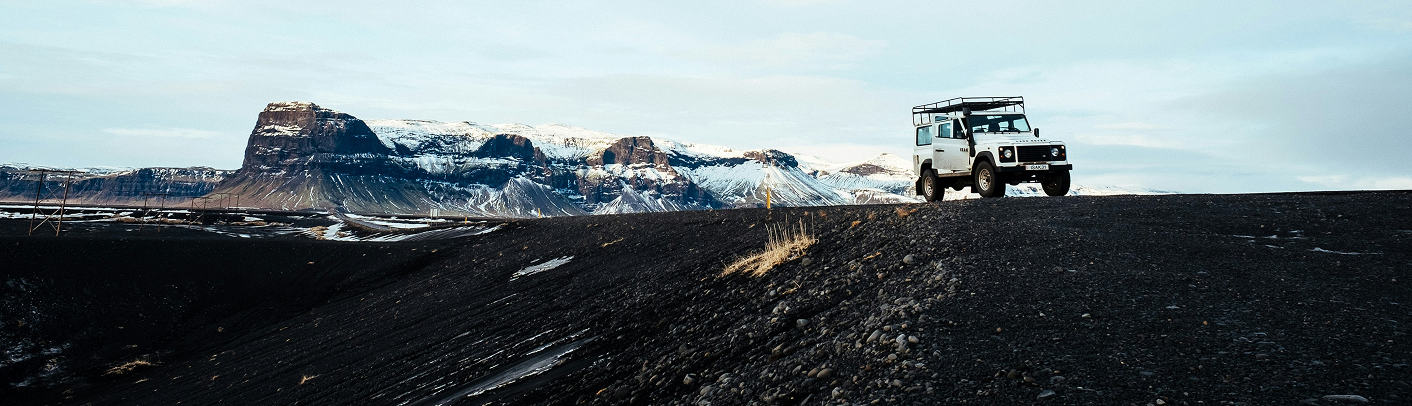 Jeep in mountains